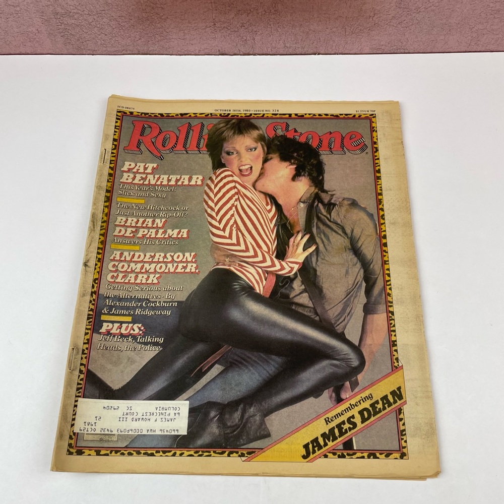 Vintage Rolling Stone Magazine Pat Benatar James Dean October 16, 1980 Music Art